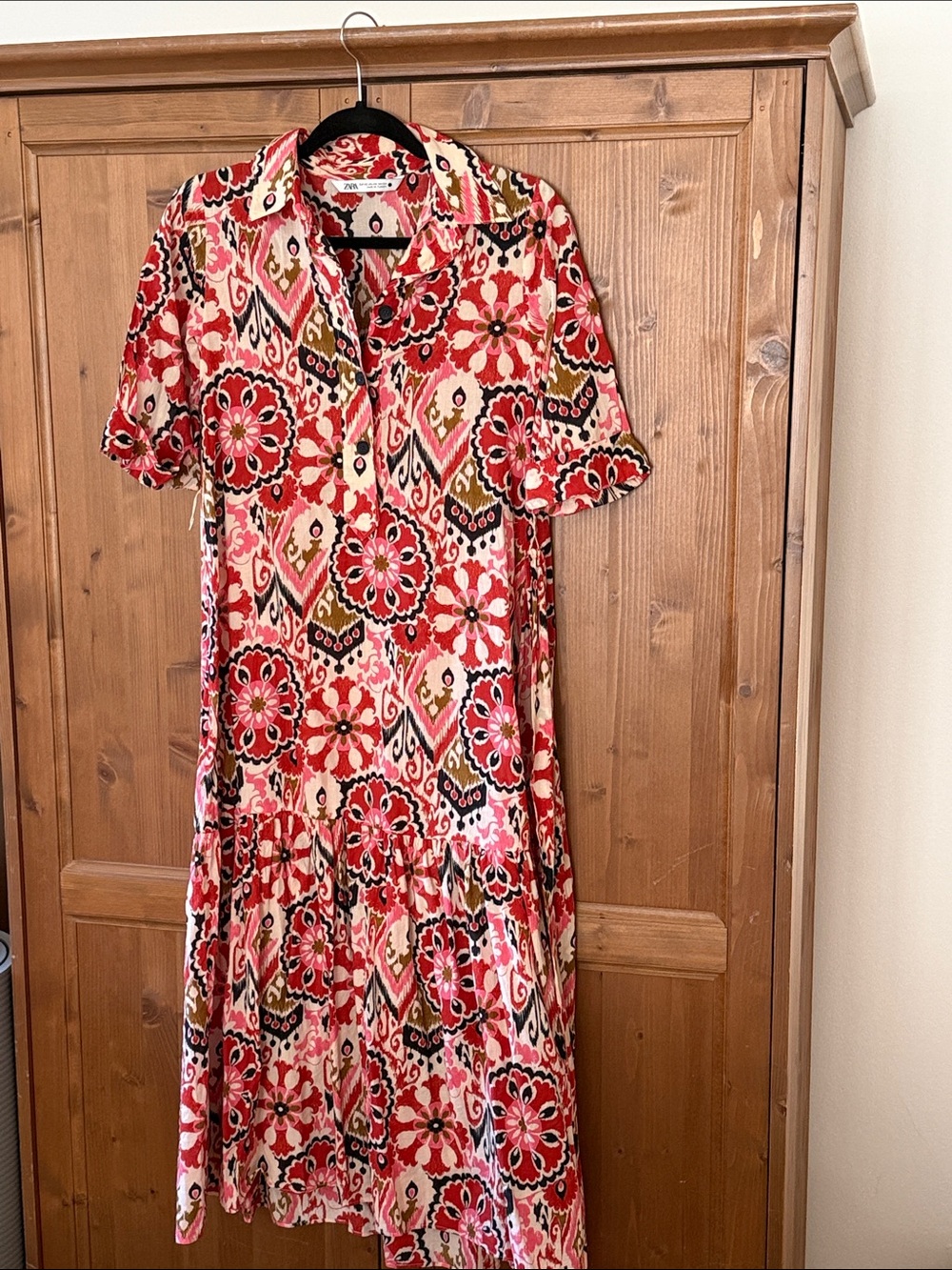 Cute ikat belted Zara summer dress
